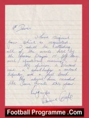 Manchester United Ronnie Cope Signed Letter