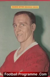Manchester United Maurice Setters Autograph Signed Picture 1960s