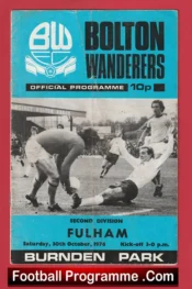 Bolton Wanderers v Fulham 1976 – George Best + Bobby Moore