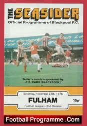 Blackpool v Fulham 1976 – George Best + Bobby Moore