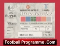 Lazio v Manchester United 1999 – Super Cup Final Ticket