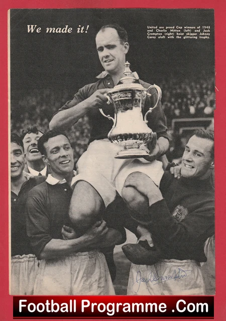 Manchester United Charlie Mitten Autograph Signed Man Utd 1940s - Image 2