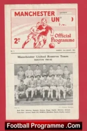 Manchester United v Liverpool 1961 – Reserves Game