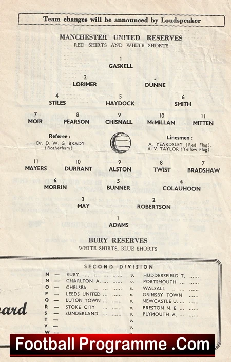 Manchester United v Bury 1963 - Man Utd Reserves Game - Image 3