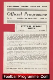 Manchester United v Preston 1963 – Man Utd Reserves