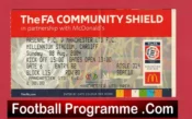 Manchester United v Arsenal 2004 – Community Shield Ticket Cardiff