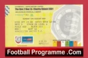 Manchester United v Liverpool 2001 – Charity Shield Ticket Van Nistelrooy Debut