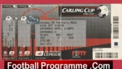 Aston Villa v Manchester United 2010 – League Cup Final Ticket