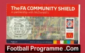 Manchester United v Arsenal 2004 – Community Shield Ticket Cardiff