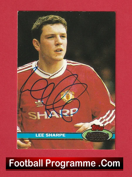 Manchester United Lee Sharpe Autograph Signed Football Card Man Utd - Image 2