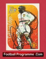 Manchester United Andy Cole Autograph Signed Football Card Man Utd