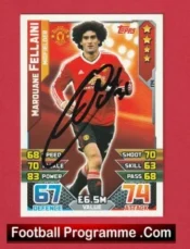 Manchester United Marouane Fellaini Autograph Signed Football Card Man Utd