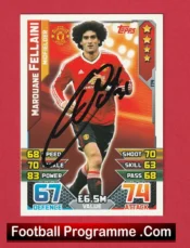 Manchester United Marouane Fellaini Autograph Signed Football Card Man Utd