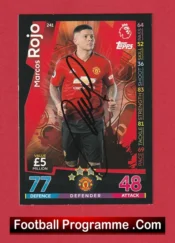 Manchester United Marcos Rojo Autograph Signed Football Card Man Utd