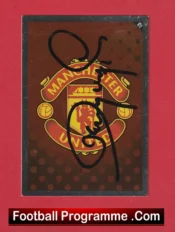 Manchester United Dwight Yorke Autograph Signed Football Card Man Utd