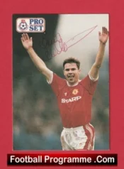 Manchester United Brian McClair Man Utd Signed Football Card Autograph