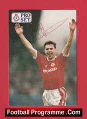 Manchester United Brian McClair Man Utd Signed Football Card Autograph