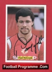 Manchester United Paul McGrath Autographed Signed Football Card Man Utd