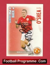 Manchester United John O Shea Autographed Signed Football Card Man Utd
