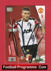 Manchester United Federico Macheda Autographed Signed Football Card Man Utd