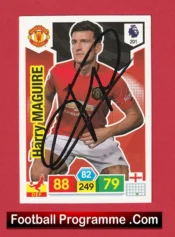 Manchester United Harry Maguire Autograph Signed Football Card Man Utd