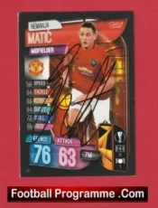 Manchester United Nemanja Matic Autograph Signed Football Card Man Utd
