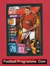 Manchester United Nemanja Matic Autograph Signed Football Card Man Utd