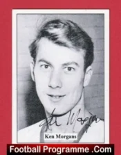 Manchester United Ken Morgans Autographed Signed Football Card Man Utd