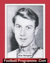 Manchester United Ken Morgans Autographed Signed Football Card Man Utd