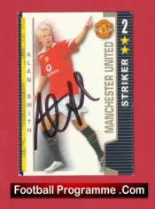 Manchester United Alan Smith Autograph Signed Football Card Man Utd