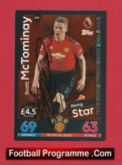 Manchester United Scott McTominay Autograph Signed Football Card Man Utd