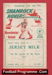 Shamrock Rovers v Manchester United 1957 – Man Utd Munich Season