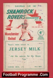Shamrock Rovers v Manchester United 1957 – Man Utd Munich Season