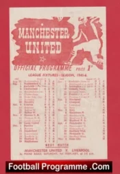 Manchester United v Blackpool 1946 – Man Utd 1940s Programmes
