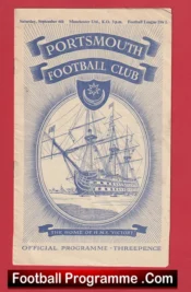 Portsmouth v Manchester United 1952 – Man Utd 1950s Programmes