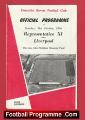 John Nicholson Benefit Memorial Benefit Doncaster Rovers 1966 + George Best