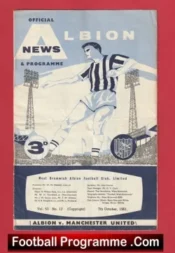 West Bromwich Albion v Manchester United 1961 – WBA Man Utd
