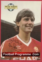Manchester United Bryan Robson Autograph Signed Picture Man Utd