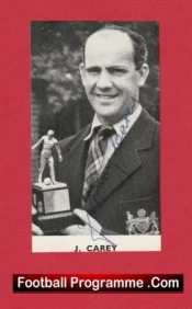 Manchester United Johnny Carey Signed Picture 1950s