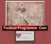 Manchester United Bobby Charlton Autograph Signed Man Utd