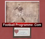 Manchester United Bobby Charlton Autograph Signed Man Utd