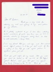 Manchester United Freddie Goodwin Autographed Signed Letter