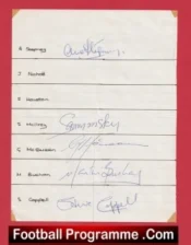 Manchester United Multi Signed Autographed Man Utd 1980s