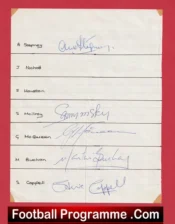 Manchester United Multi Signed Autographed Man Utd 1980s