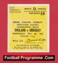 England v Uruguay 1964 – Match Ticket