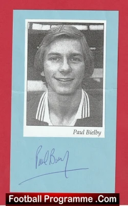 Manchester United Paul Bielby Signed Picture 1980s - football memorabilia