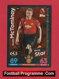 Manchester United Scott McTominay Autograph Signed Football Card Man Utd - football programme