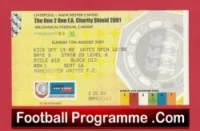 Manchester United v Liverpool 2001 – Charity Shield Ticket Van Nistelrooy Debut