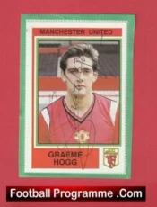 Manchester United Graeme Hogg Autograph Signed Football Sticker Man Utd