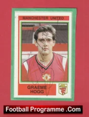 Manchester United Graeme Hogg Autograph Signed Football Sticker Man Utd